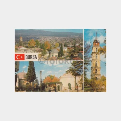 1980 Bursa Muhtelif Görünüş Kartpostal