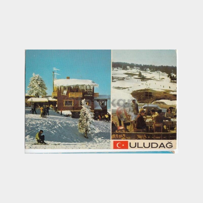 1975 Bursa Uludağ Beceren Oteli Görünüşü Kartpostal