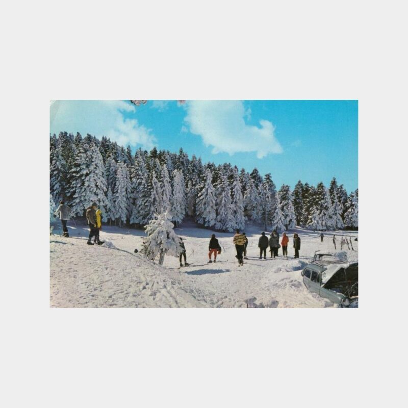 1975 Bursa Uludağ Kayakçılar Görünüş Kartpostal