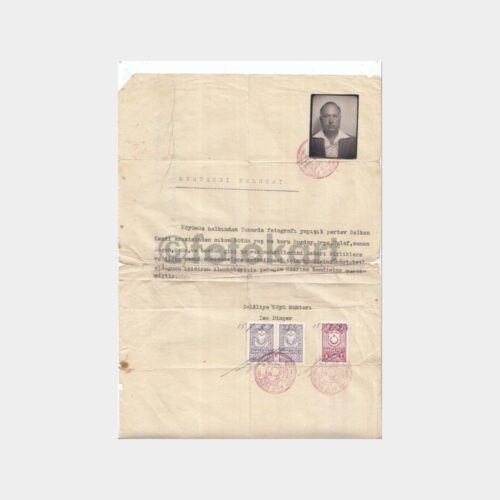 1954 Celaliye Köyü Çiftçi Müstahsil Belgesi