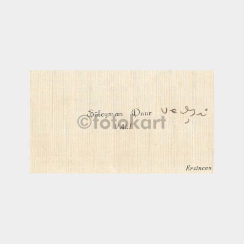 Erzincan Valisi Süleyman Onur Konulu Kartvizit