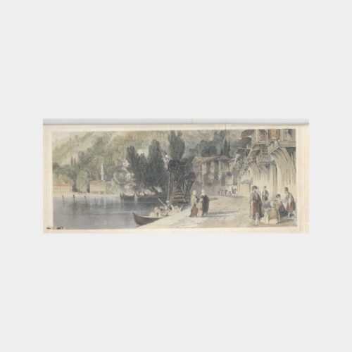 Gravür Baskı Bebek Sahilleri Tebrik Kartı