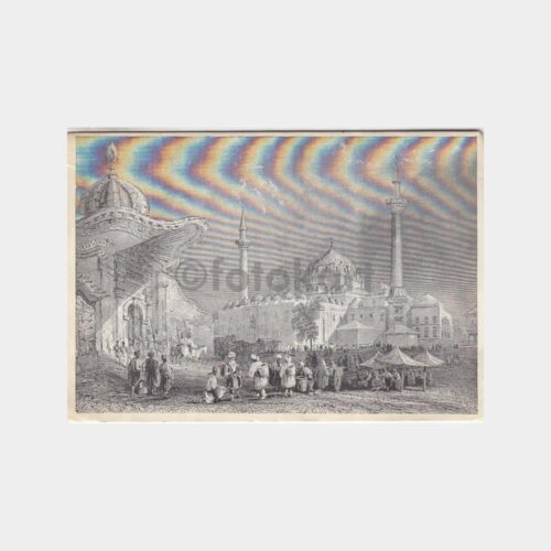 Beyazıt Cami Gravür Baskı Tebrik Kartı