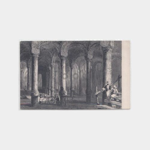 1968 Binbirdirek Sarnıcı Gravür Baskı Görünüş Kartpostal