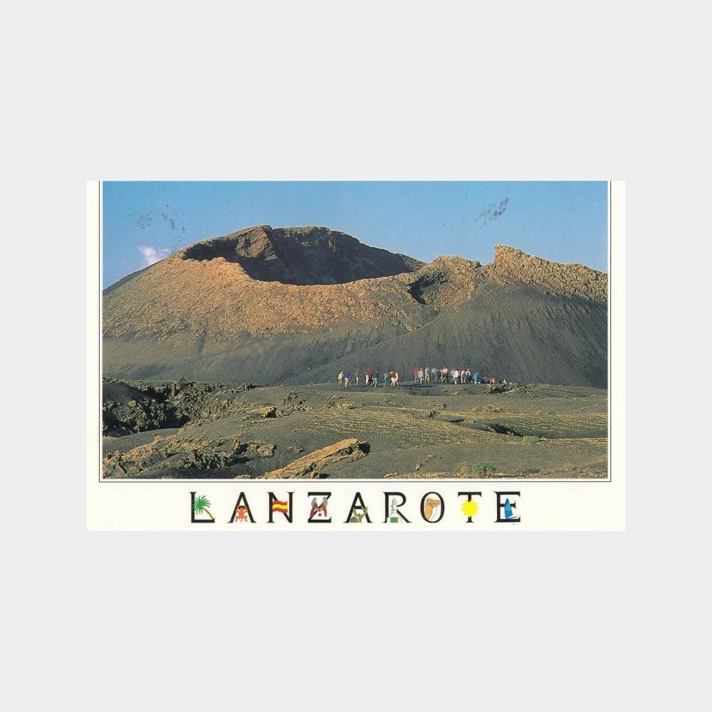 Kanarya Lanzarote Adası Damgalı Kartpostal