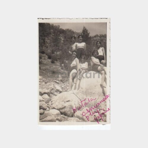 1950 Plaj Konulu 3 Adet Fotoğraf