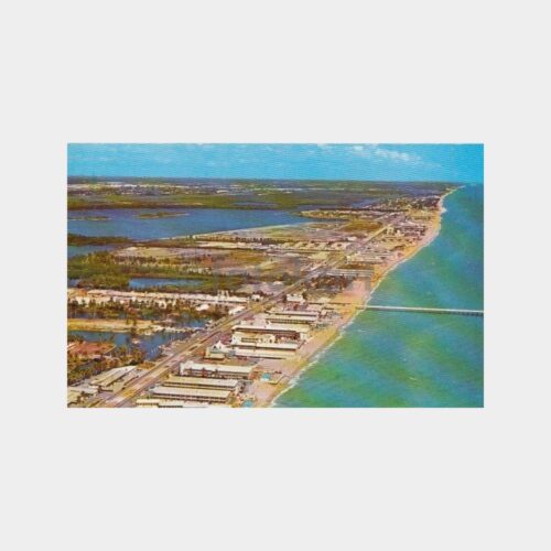 1960 Florida Miami Plajları Görünüş Kartpostal