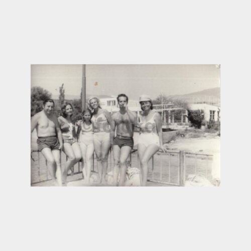 1970 Plaj Deniz Grubu Konulu Fotoğraf