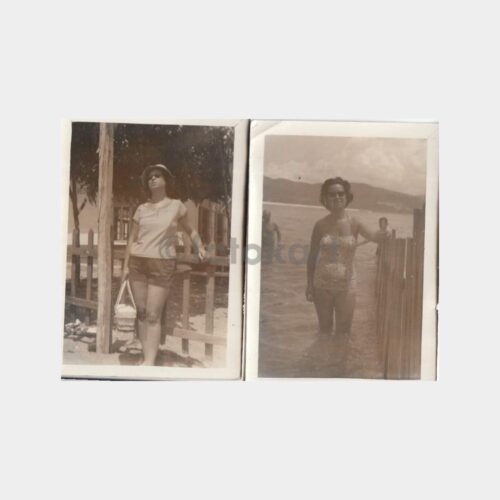 1962 Amasra Plajı Konulu 2 Adet Fotoğraf