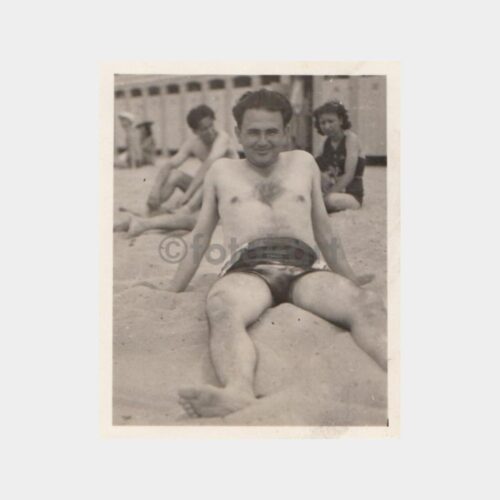 1940 Plaj Kültürü Genç Görünüş Fotoğrafı