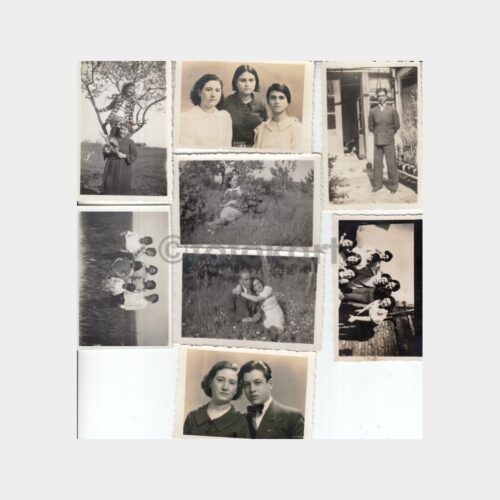 1937 Aile Albümünden Çıkma 8 Adet Fotoğraf