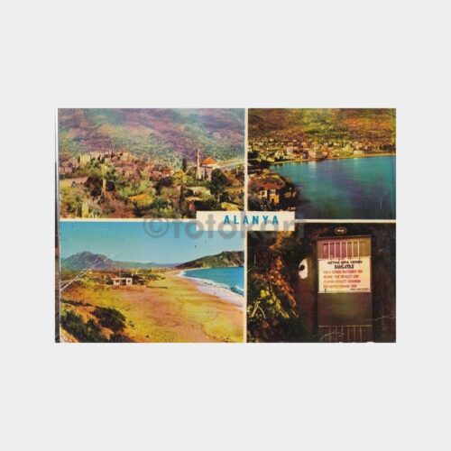 1975 Alanya 4 Görünüş Kartpostal