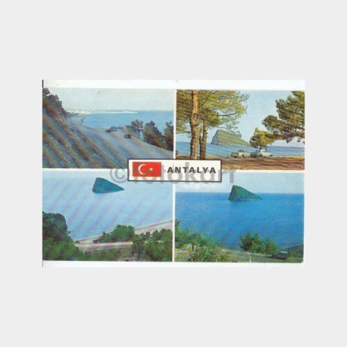 1975 Antalya 4 Görünüş Kartpostal