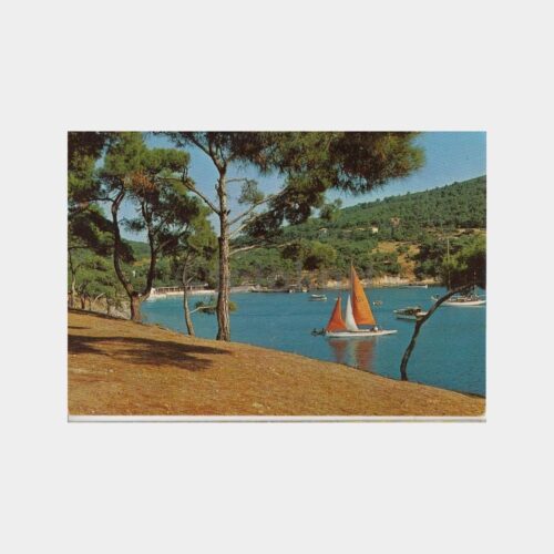 1966 Büyükada Yörükali Plajı Görünüş Kartpostal