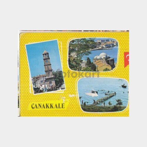 1976 Çanakkale 3 Görünüş -Eceabat Damgalı- Kartpostal