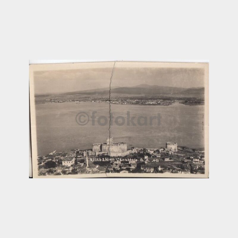 1940 Çanakkale Genel Görünüş Kartpostal
