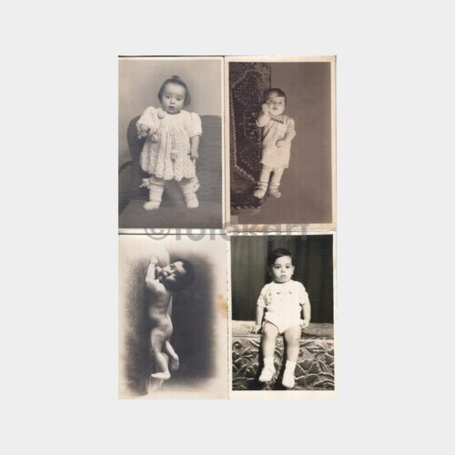 1960 Stüdyo Çocuk Fotoğrafları (4 Adet)