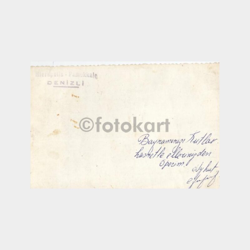 1940 Denizli Pamukkale Görünüş Fotokart - Görsel 2