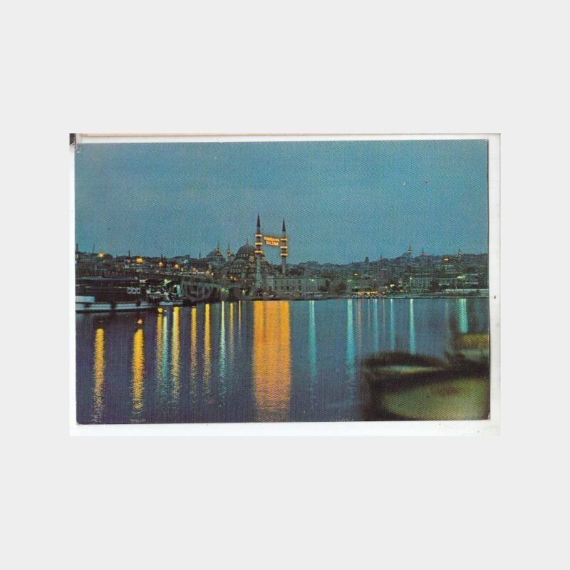 1970 Galata Köprüsü ve Yeni Cami Konulu Kartpostal