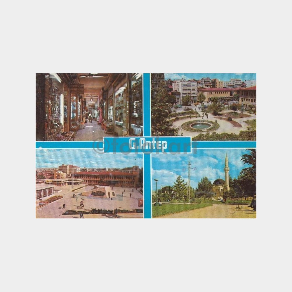 1973 Gaziantep 4 Görünüş Kartpostal