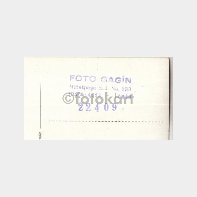 1960 İzmir Foto Gagin Stüdyo Gelin Damat Fotoğraf - Görsel 2