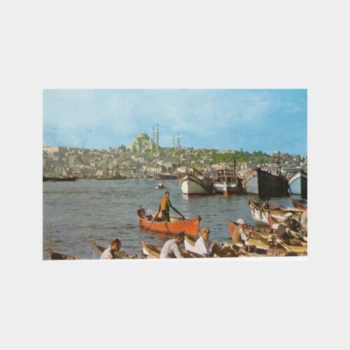 1966 Haliç Eminönü Mavnalar Sandalcılar Görünüş Kartpostal