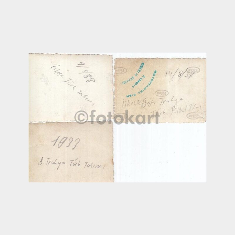 1930'lar Batı Trakya Türkleri İskeçe Futbol Takımı 3 Adet Fotoğraf - Görsel 2