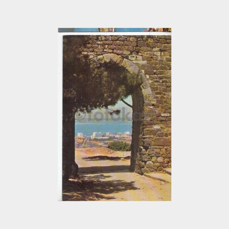 1980 İzmir Kadifekale Görünüş Kartpostal