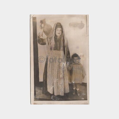 1940 Çanakkale Testili Folklor Konulu Kadın ve Çocuk Fotoğrafı