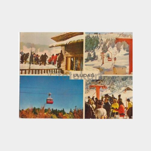 1975 Bursa Uludağ 4 Görünüş Kartpostal