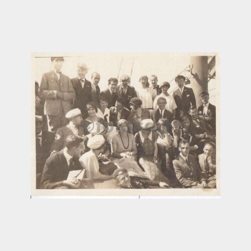 1930 İstanbul Vapur Yolcuları Romanya Limanında Fotoğraf