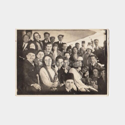 1928 Vapur Yolcuları Grup Görünümü Fotoğraf