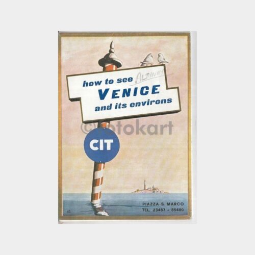 1958 Venedik Turistik Harita Broşür