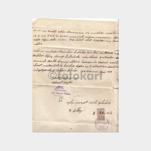 1929 Vodina Mübadili Temlik Senedi