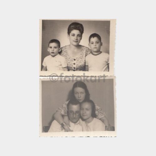 1940 Aile Konulu 2 Adet Stüdyo Fotoğrafı
