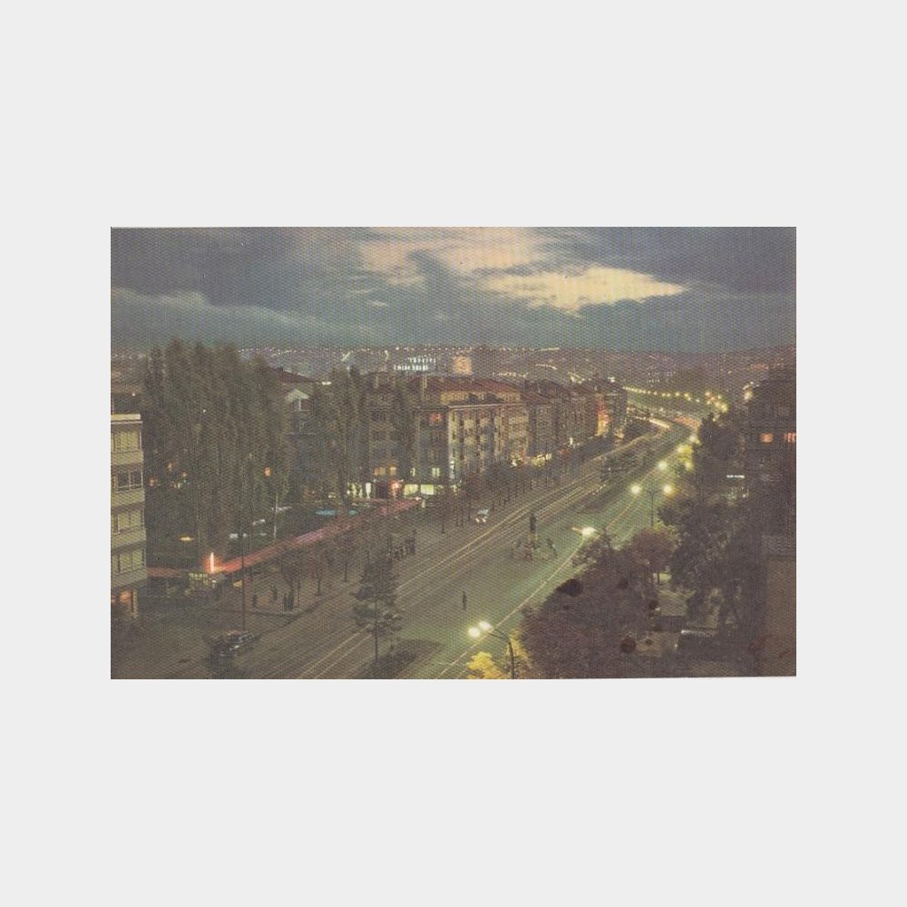 1975 Ankara Yenişehir Gece Görünüş Kartpostal
