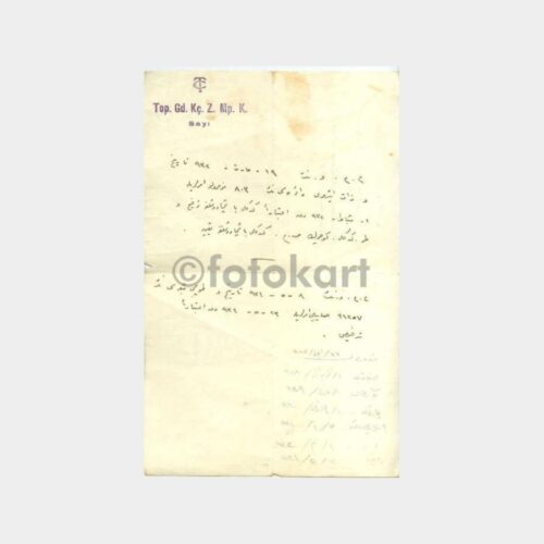 1930 Askeri Birlik Eski Türkçe Yazısı