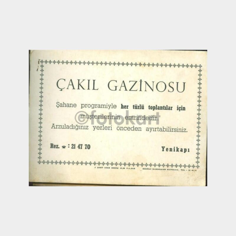 1970 Yenikapı Çakıl Gazinosu - Fotoğraf Kabı - Görsel 2