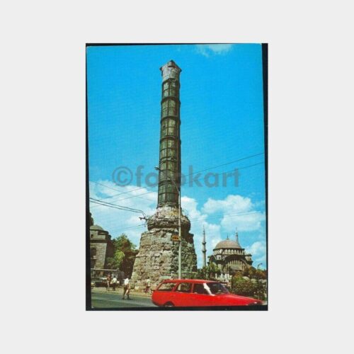 1968 İstanbul Çemberlitaş Görünüş Kartpostal