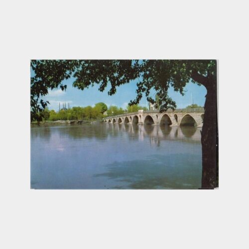 1975 Edirne Meriç Köprüsü Kartpostal
