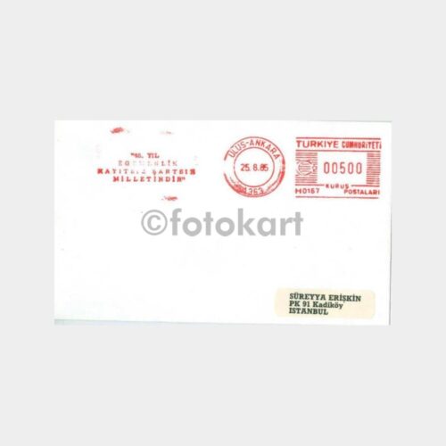 1985 65. Yıl Egemenlik Kayıtsız Şartsız Flam Damga