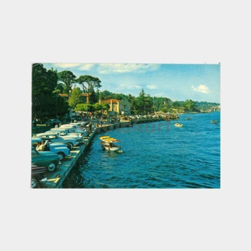 1970 Boğaziçi Emirgan Çay Bahçesi Görünüş Kartpostal