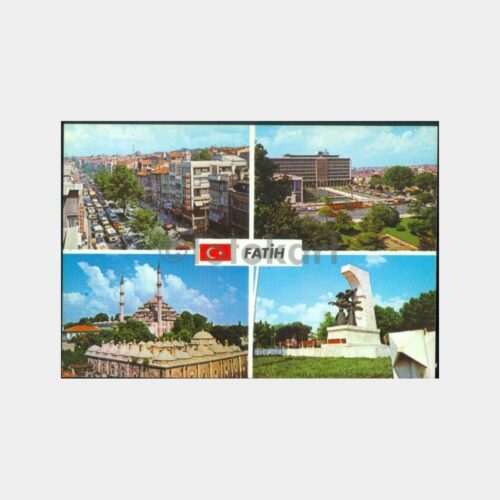 1970 Fatih İlçesi 4 Görünüş Kartpostal