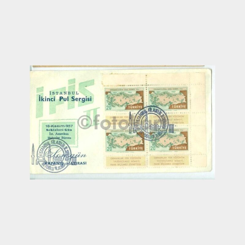 1957 İstanbul Filatelik 2. Sergisi FDC