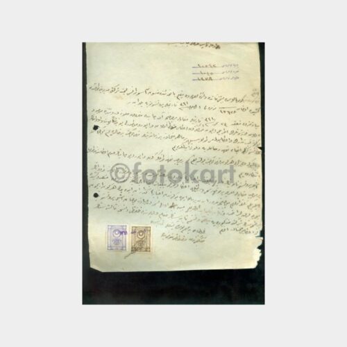 1926 Fiskal Pullu Eski Türkçe Sözleşme