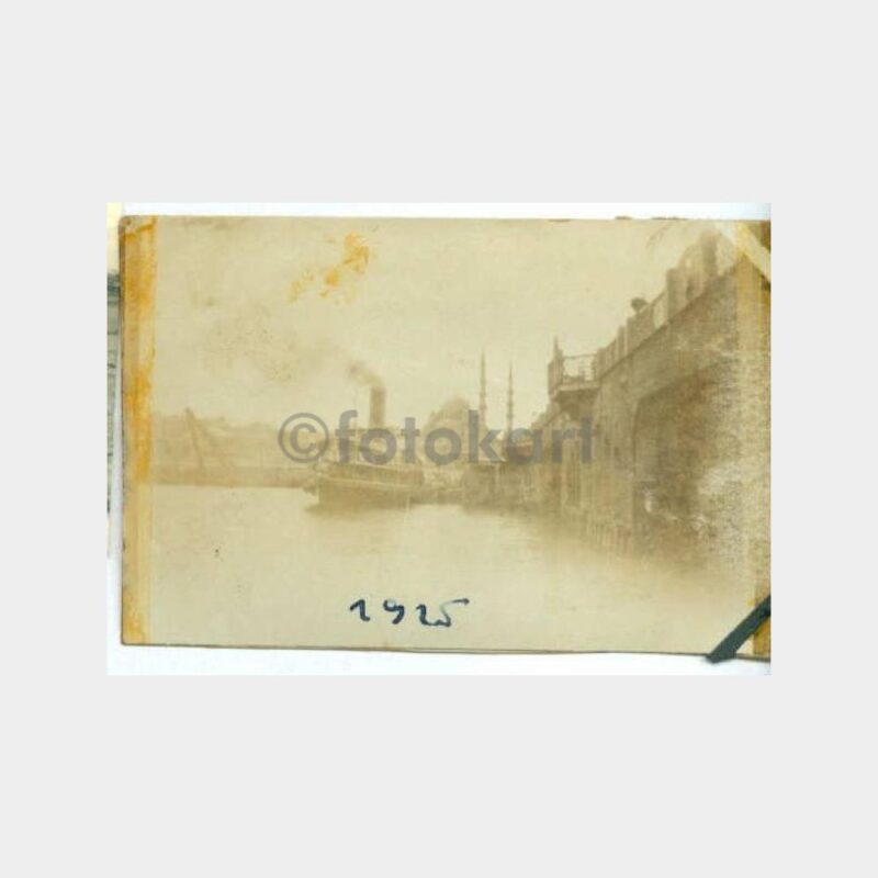 1925 Galata Köprüsü Vapur Görünüş Fotoğraf