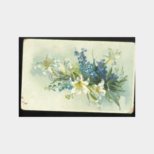 1930 Gül Çiçek Desenli Kartpostal