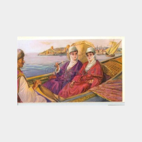 1960 Eski İstanbul Hanımları Tebrik Kartı