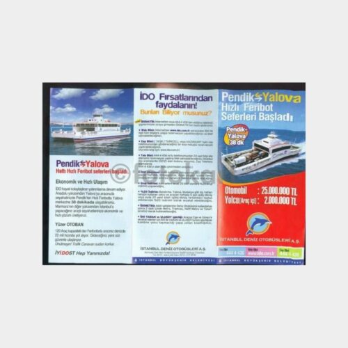 2003 İDO Deniz Otobüsü Broşürü
