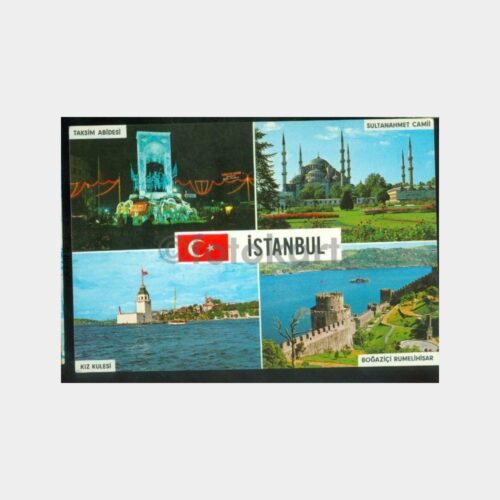 1974 İstanbul 4 Görünüş Kartpostal